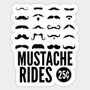 Mustache Rides Sticker